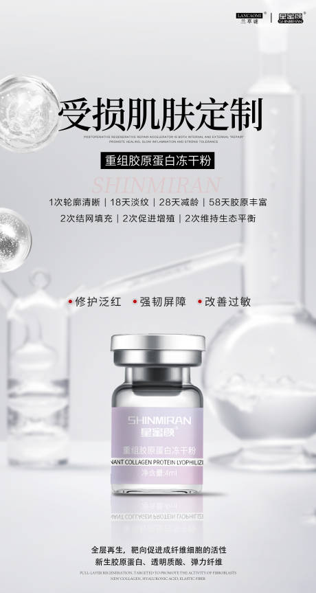源文件下載【美業醫美凍干粉產品系列海報】編號：40940028522783932