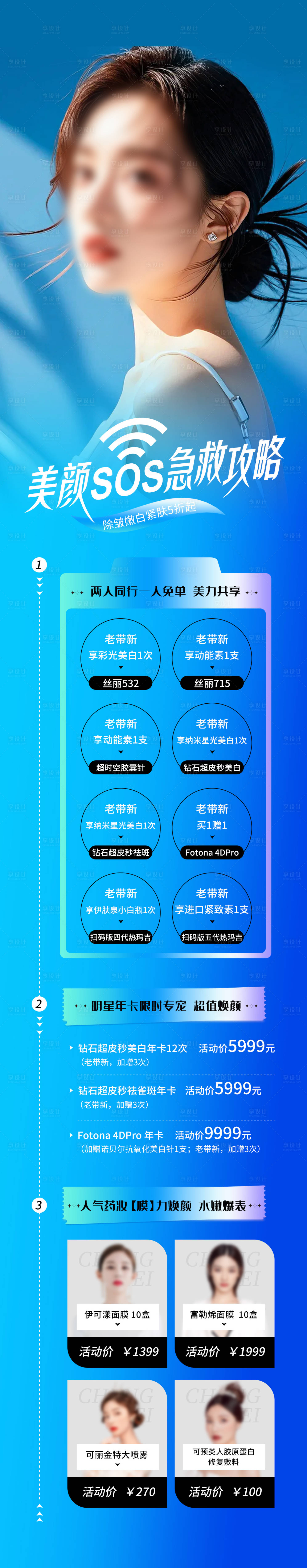 源文件下载【医美美白急救攻略创意海报】编号：74680028411901712