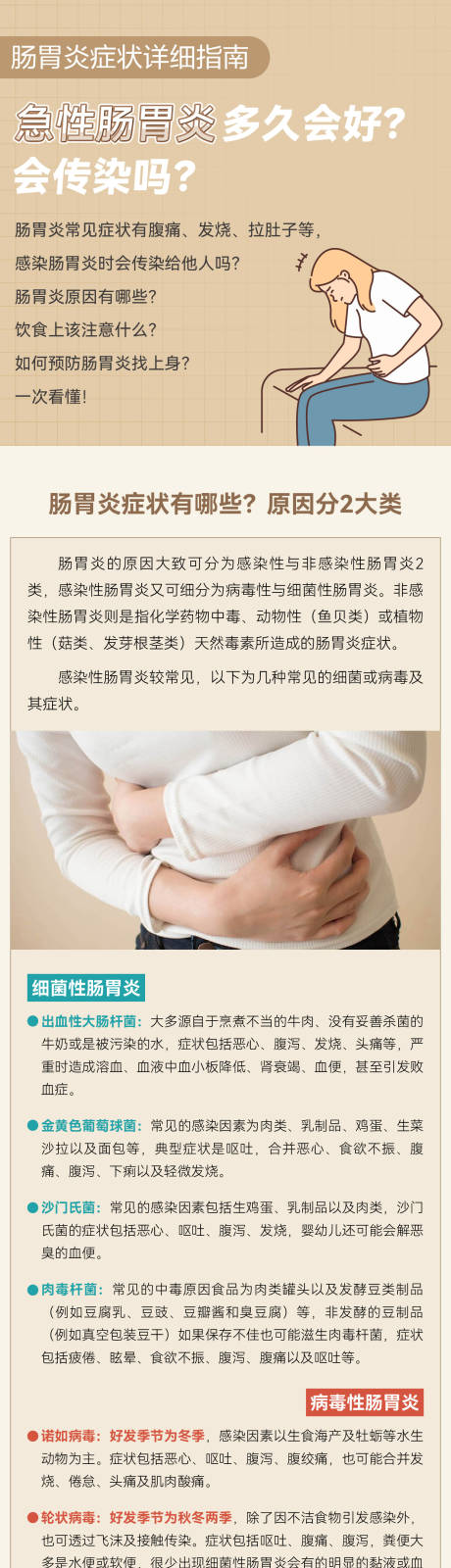 急性肠胃炎诺如病毒长图海报