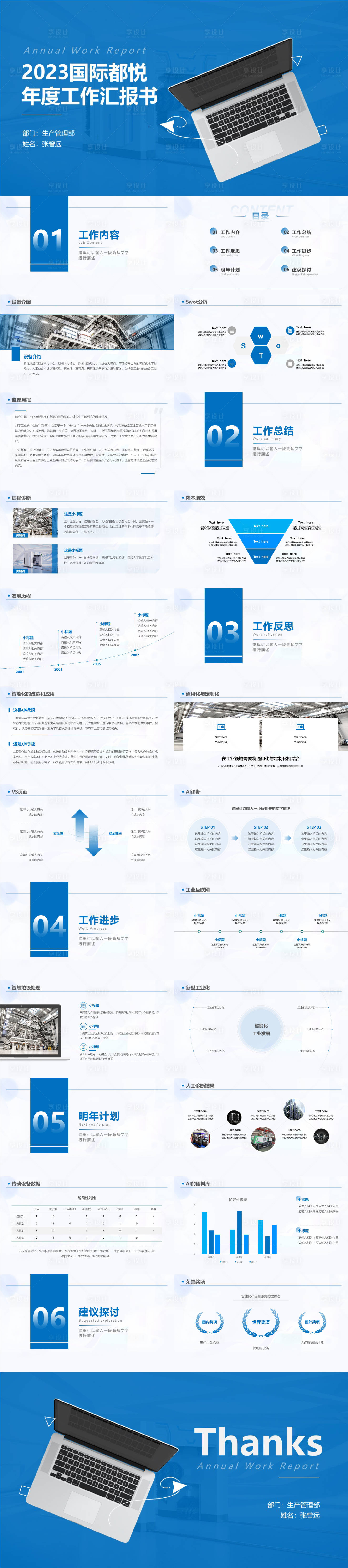 源文件下载【享设计】搜索编号：36880028196071730【蓝色年终总结汇报方案PPT】