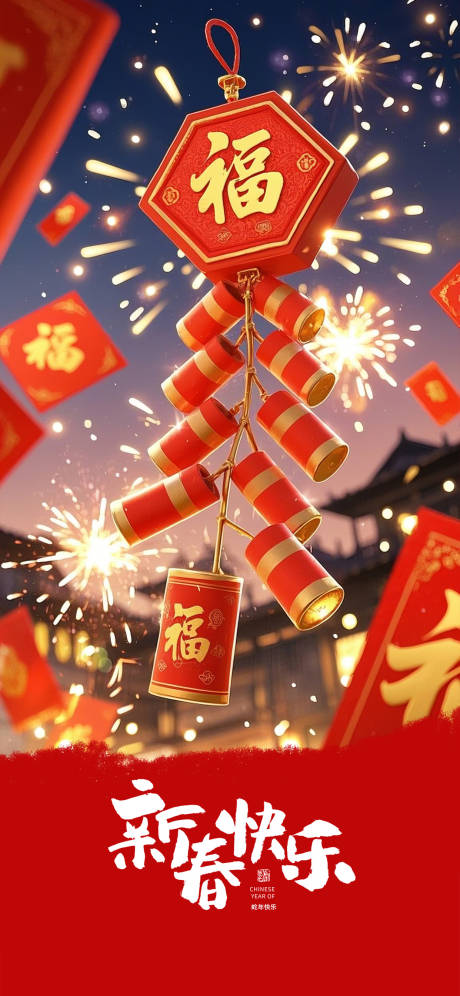 源文件下載【享設計】搜索編號：98560028299269244【新春快樂海報】