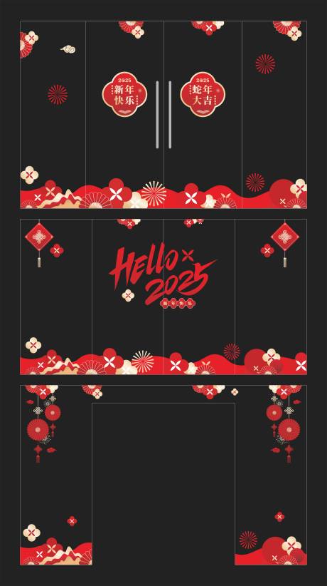 源文件下載【春節氛圍玻璃貼】編號：20650028340771083