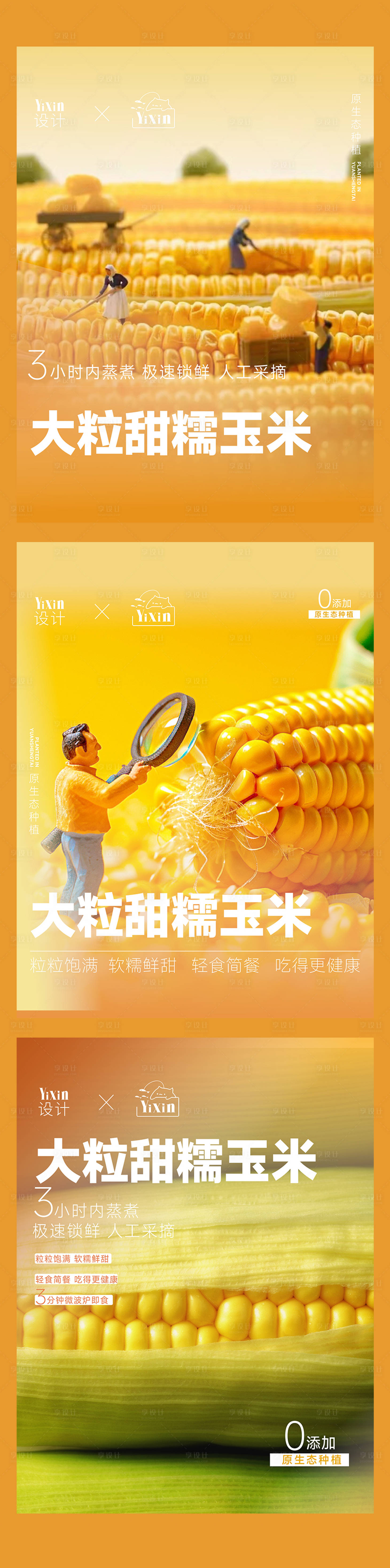 源文件下載【享設計】搜索編號：79610028307011551【玉米食品食物速食品海報】