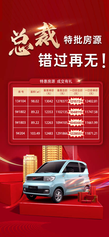 源文件下载【地产总裁特批红金海报】编号：67280028287472388
