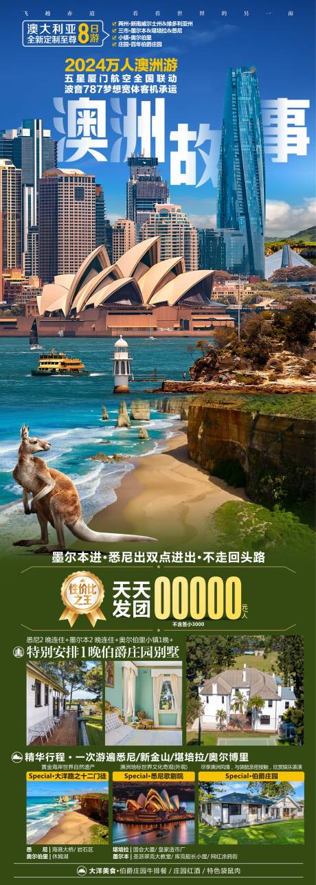 源文件下载【澳洲旅游海报】编号：99480028319957375