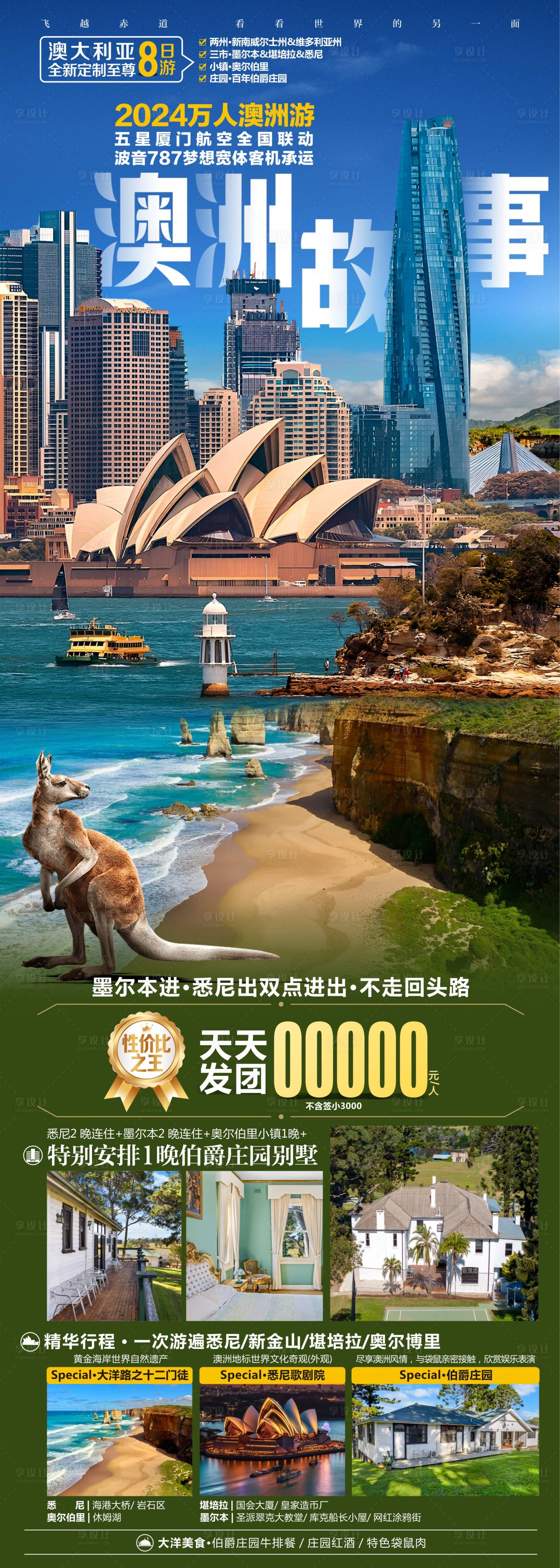 源文件下载【享设计】搜索编号：99480028319957375【澳洲旅游海报】