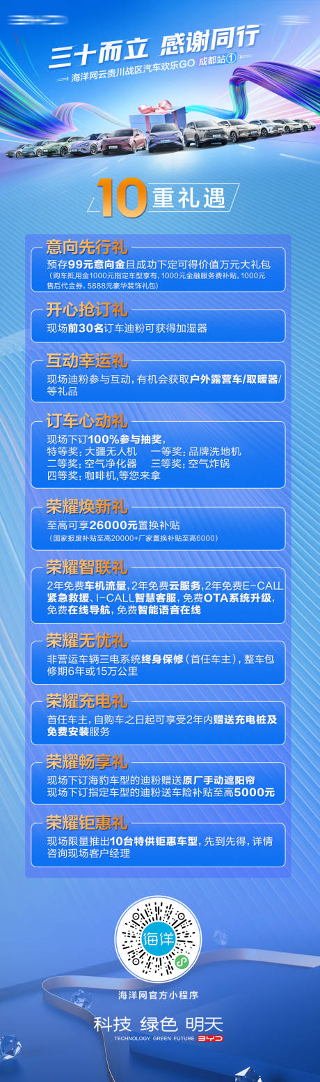 源文件下載【享設計】搜索編號：23610028409416021【汽車活動政策長圖十重禮海報】
