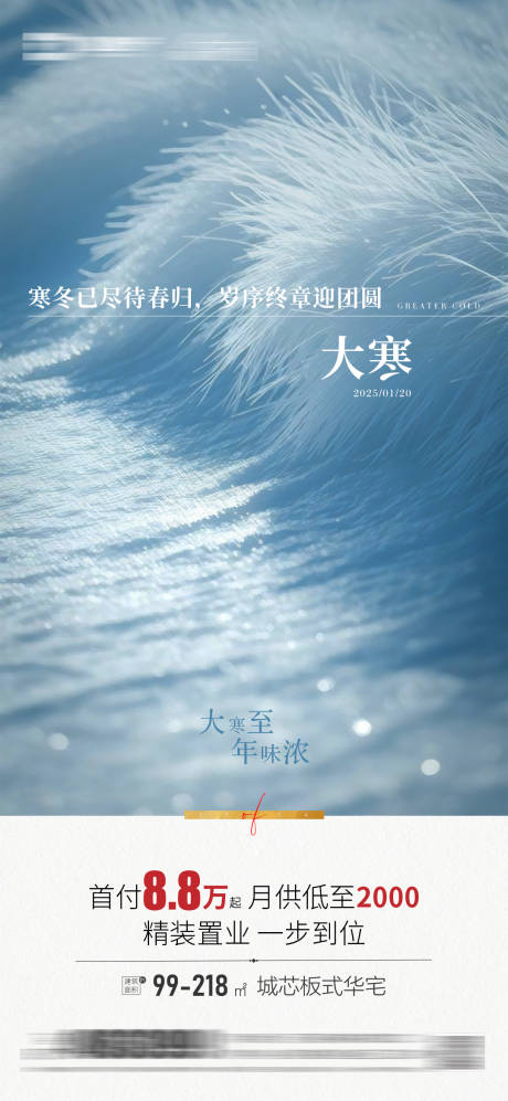 源文件下載【享設計】搜索編號：30980028499852449【房地產大寒海報】