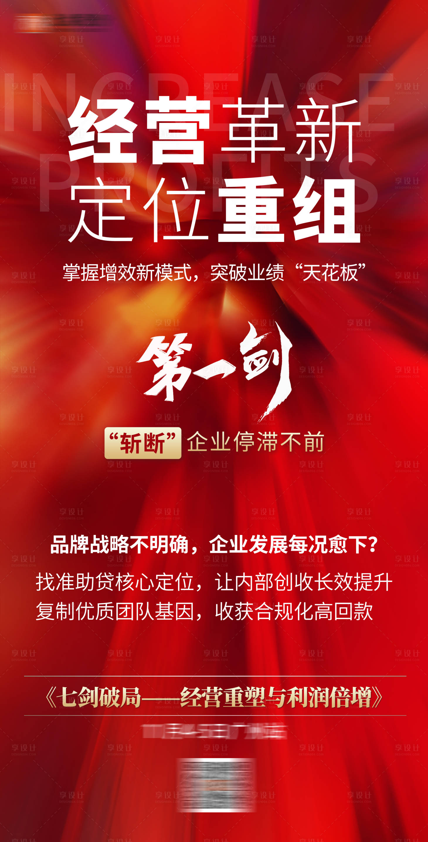源文件下載【享設計】搜索編號：35600028547363858【微商經營重組大字報海報】