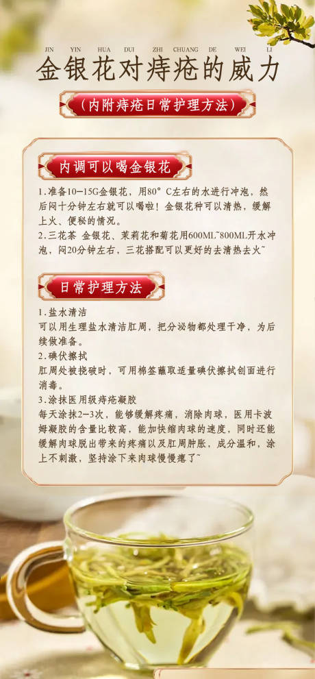 痔疮健康科普品牌宣传海报