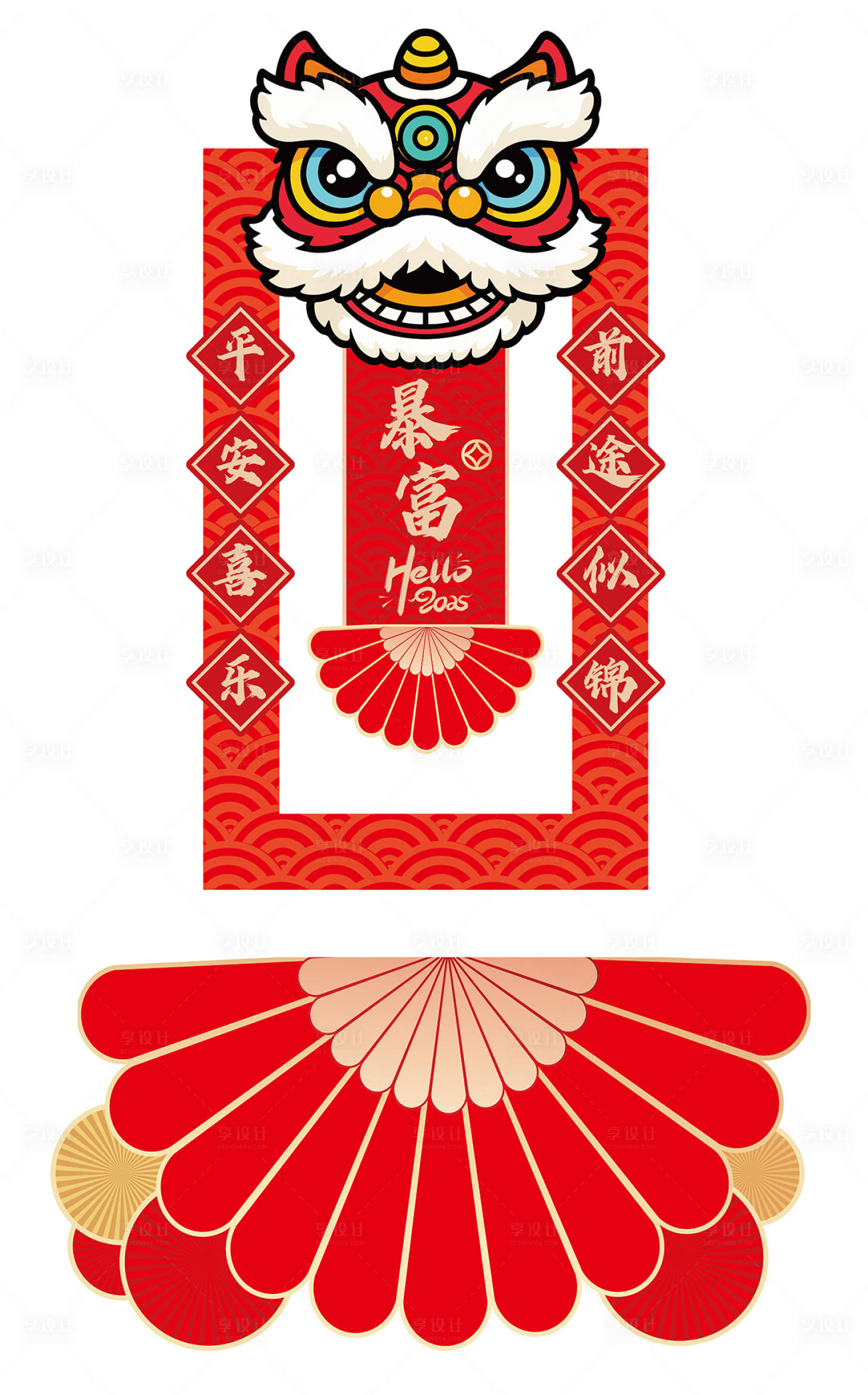 源文件下载【享设计】搜索编号：52900028514429895【醒狮DP美陈堆头】
