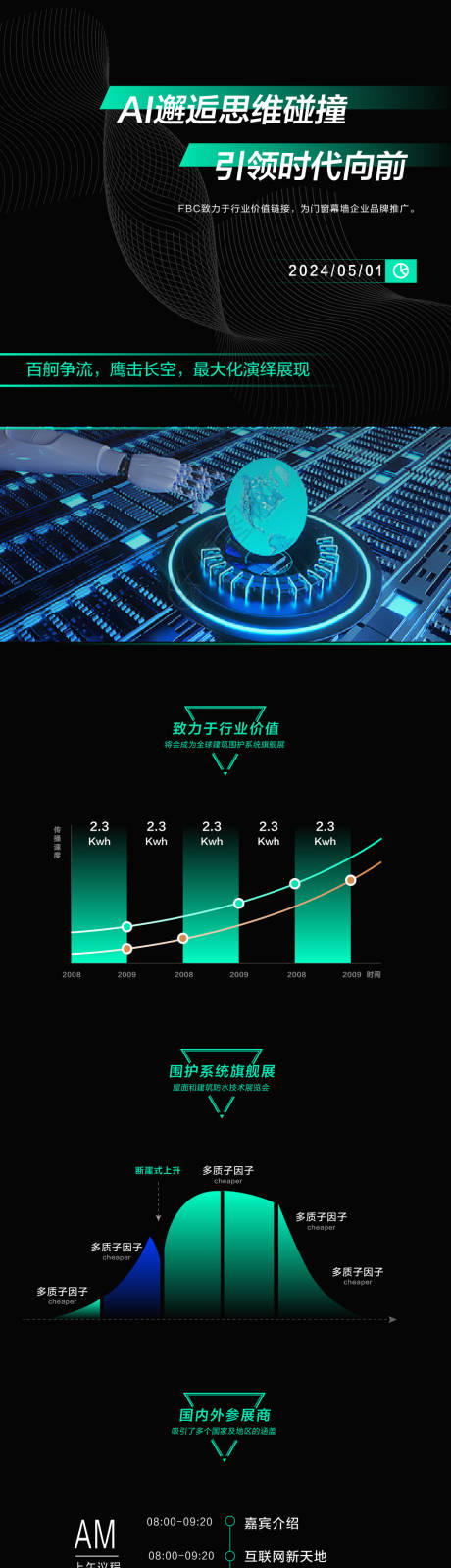 源文件下载【渐变绿深色系互联网科技长图.】编号：16660028405261879