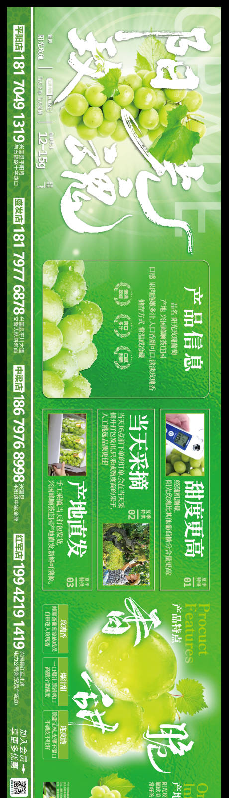 源文件下載【享設計】搜索編號：35870028424313637【青提葡萄陽光玫瑰宣傳海報】