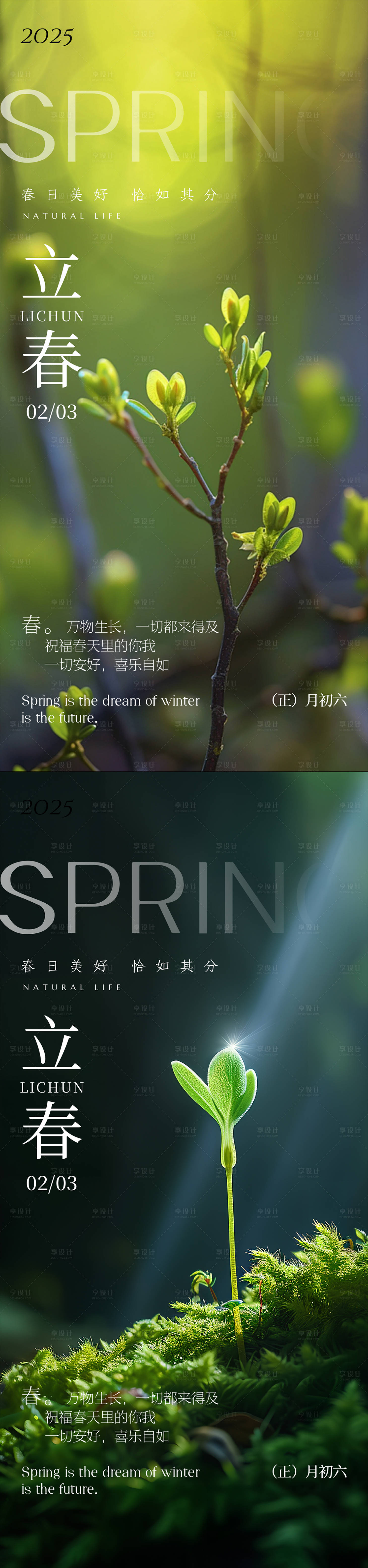 源文件下载【享设计】搜索编号：47750028519869941【立春系列海报】