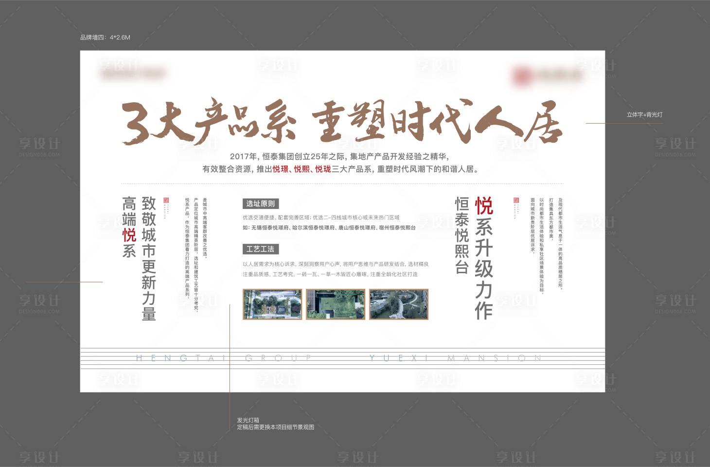 源文件下载【享设计】搜索编号：66940028257834271【地产品牌墙宣传活动背景板】