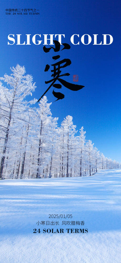 源文件下载【享设计】搜索编号：78700028196636444【海报小寒二十四节气】