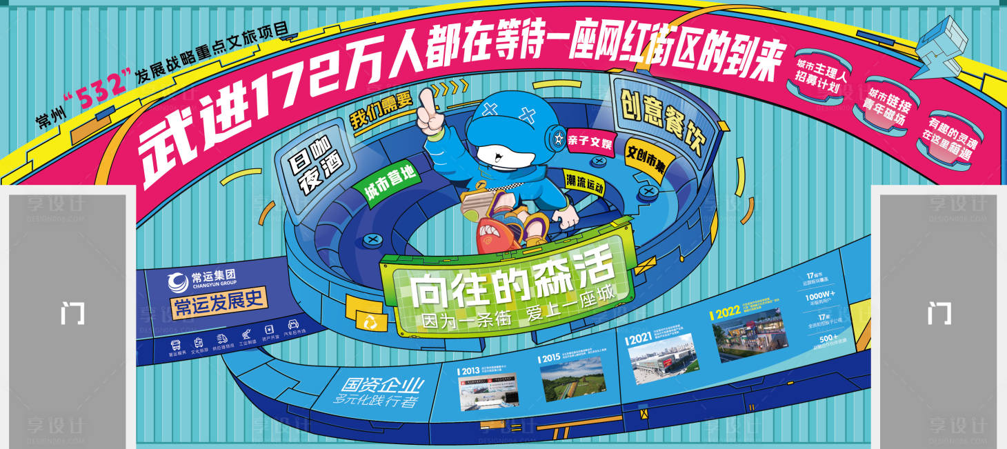 源文件下载【享设计】搜索编号：27810028257988315【创意招商企业文化墙】