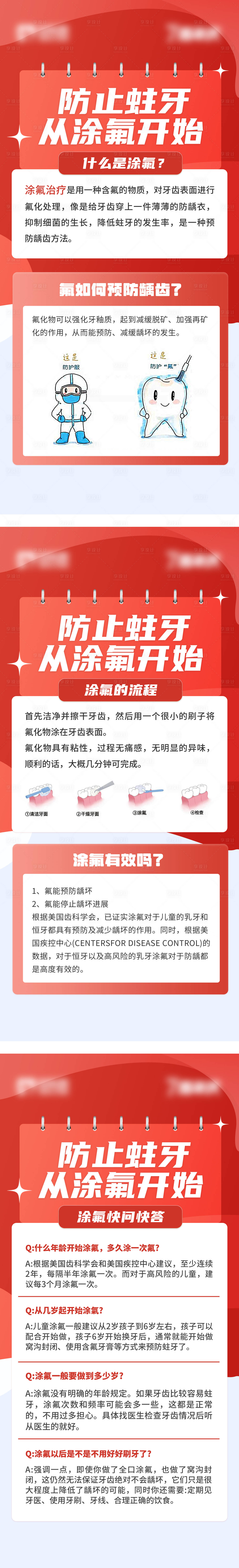 源文件下载【儿童口腔涂氟科普系列海报】编号：89250028329888017