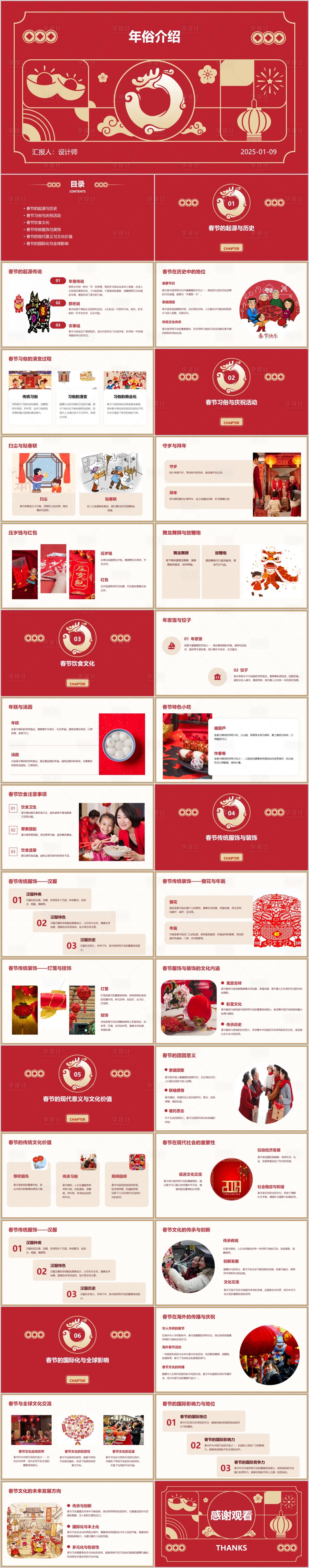 源文件下载【享设计】搜索编号：46020028339812266【年俗介绍PPT】