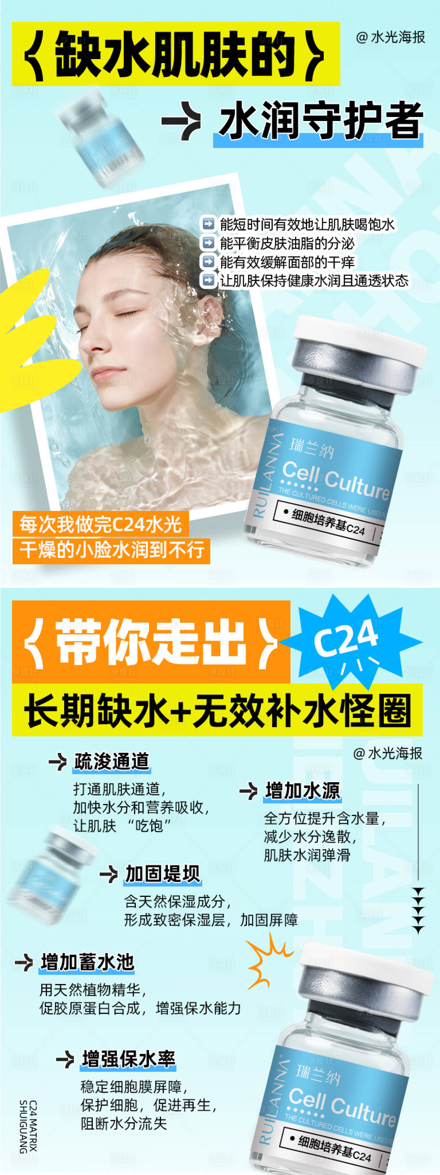 源文件下載【享設計】搜索編號：29000028243819905【小紅書水光系列海報】