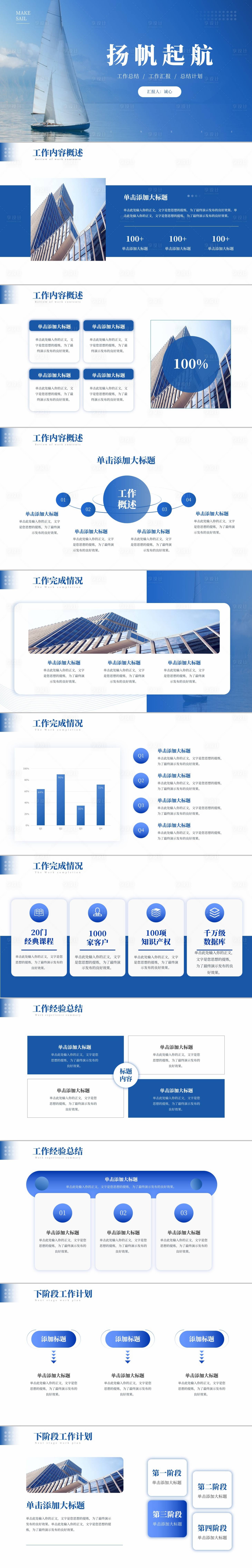 源文件下載【享設計】搜索編號：71520028554227731【揚帆起航工作總結】
