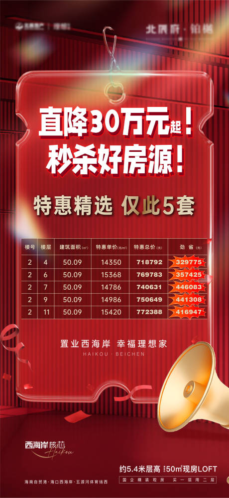 源文件下载【地产特价清盘促销刷屏海报】编号：99520028535329225