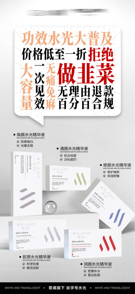 源文件下載【享設計】搜索編號：85430028360883234【水光產品功效大字報】