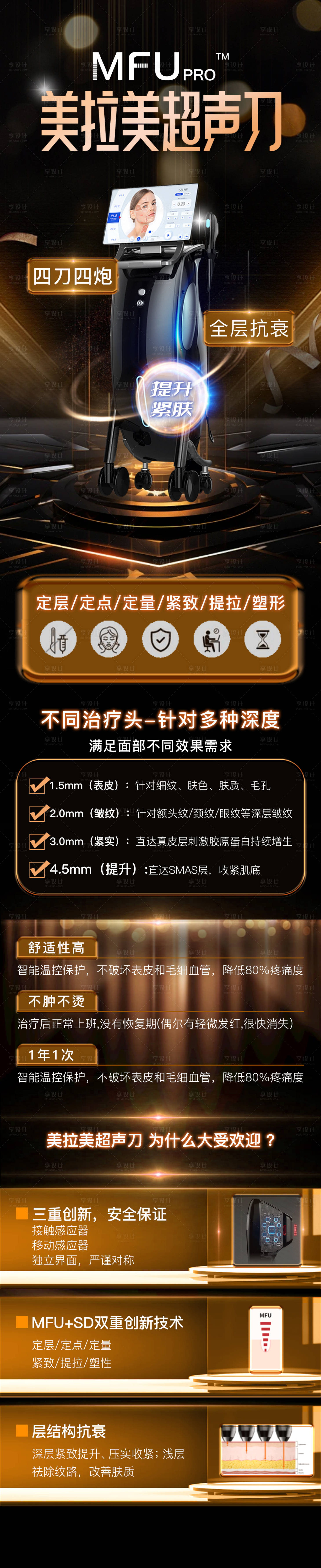 源文件下载【享设计】搜索编号：91000028225577105【美拉美超声刀科普长图】