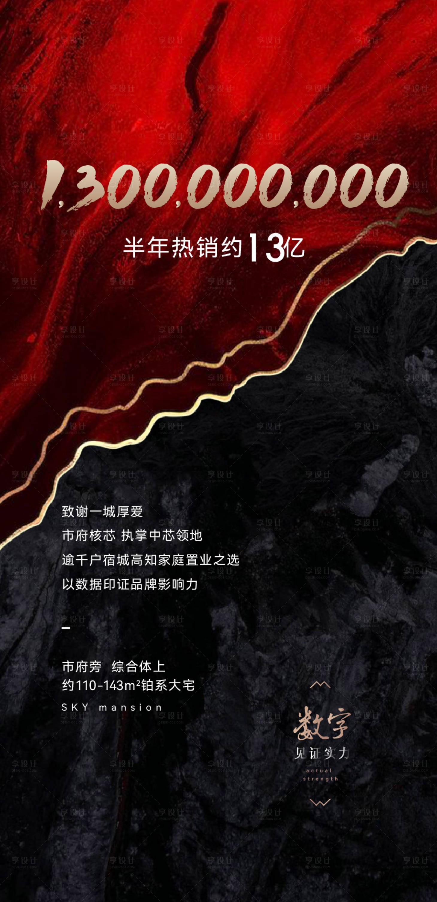 源文件下載【地產(chǎn)高端黑金熱銷海報】編號：88980028393123807