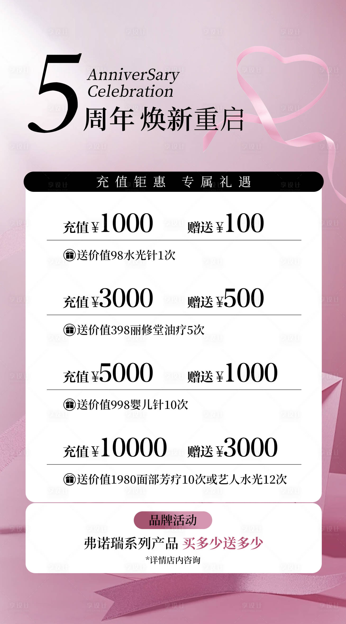 源文件下载【粉色美业周年庆活动海报】编号：24020028491399378