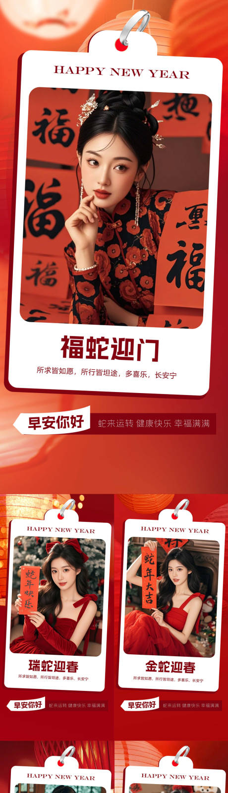 源文件下載【早安日簽春節海報】編號：16620028401859859