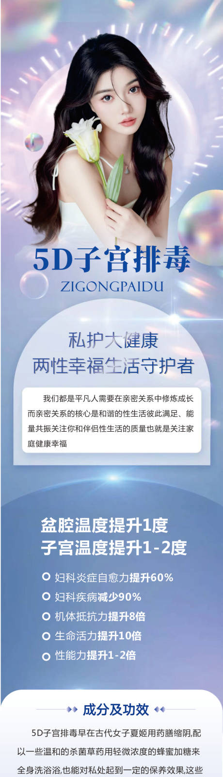 5D子宫排毒妇科健康长图