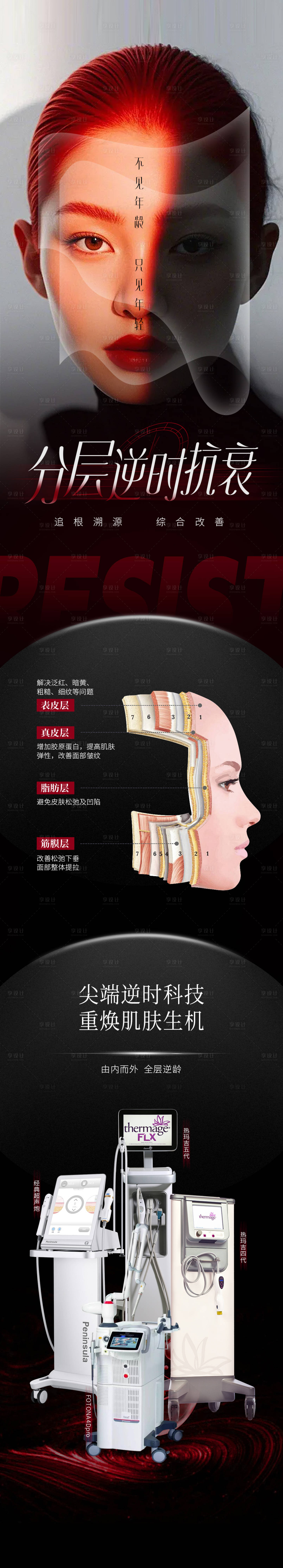 源文件下載【享設計】搜索編號：42980028408338451【醫美抗衰逆齡儀器長圖】
