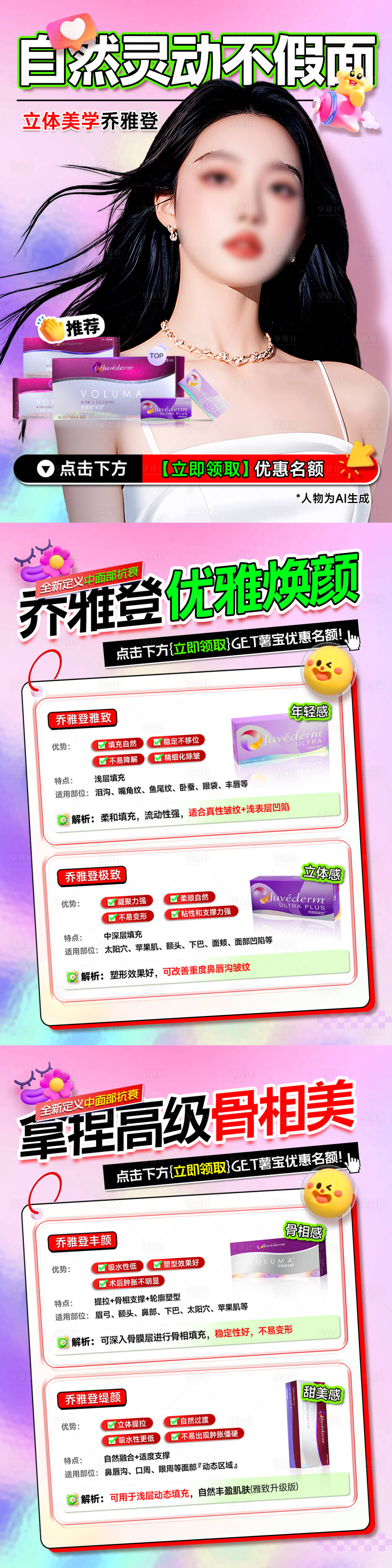 源文件下載【享設計】搜索編號：76400028257852582【醫美產品宣傳長圖海報】