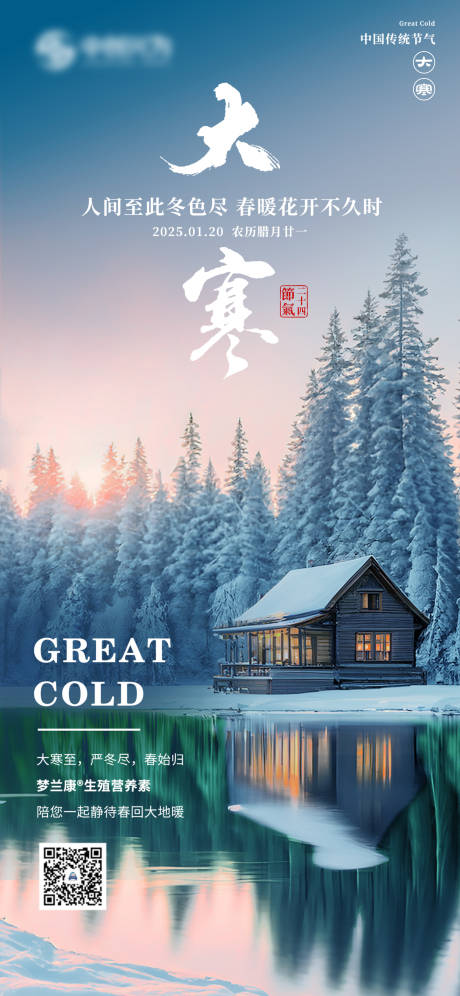 源文件下载【大寒节气海报】编号：86760028331906026