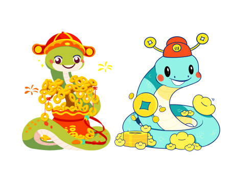 源文件下載【生肖蛇手舉牌】編號：32660028184875863