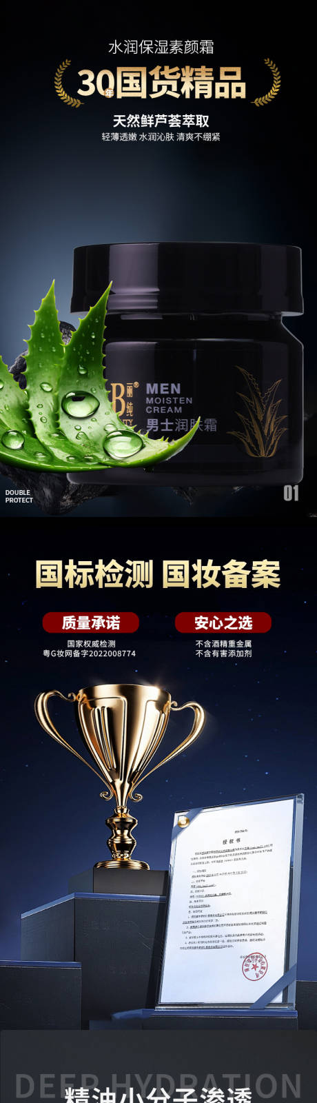 源文件下載【男士潤膚霜詳情頁】編號：26800028489503672