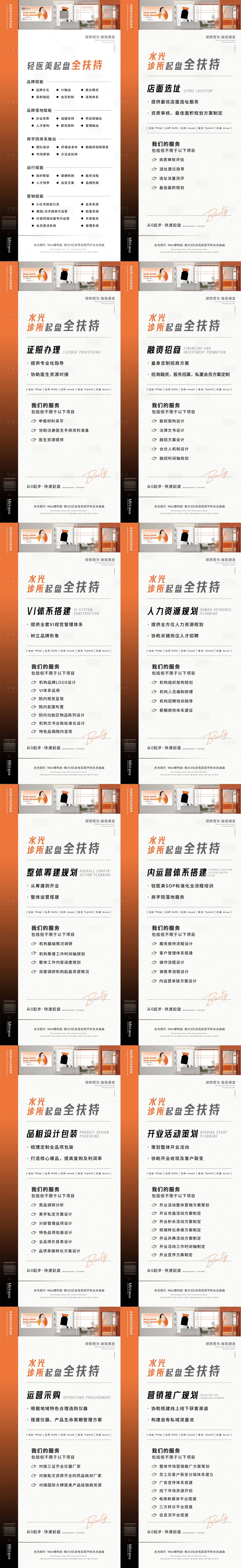 源文件下載【享設(shè)計(jì)】搜索編號(hào)：59120028290144860【醫(yī)美品牌加盟起盤(pán)全案服務(wù)流程系列海報(bào)】