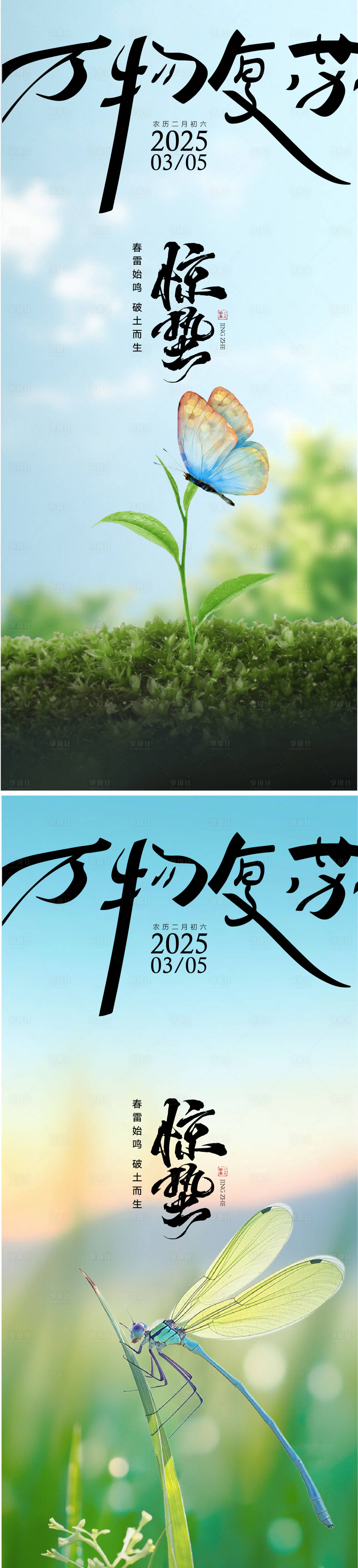 源文件下载【享设计】搜索编号：74740028936261884【惊蛰海报】