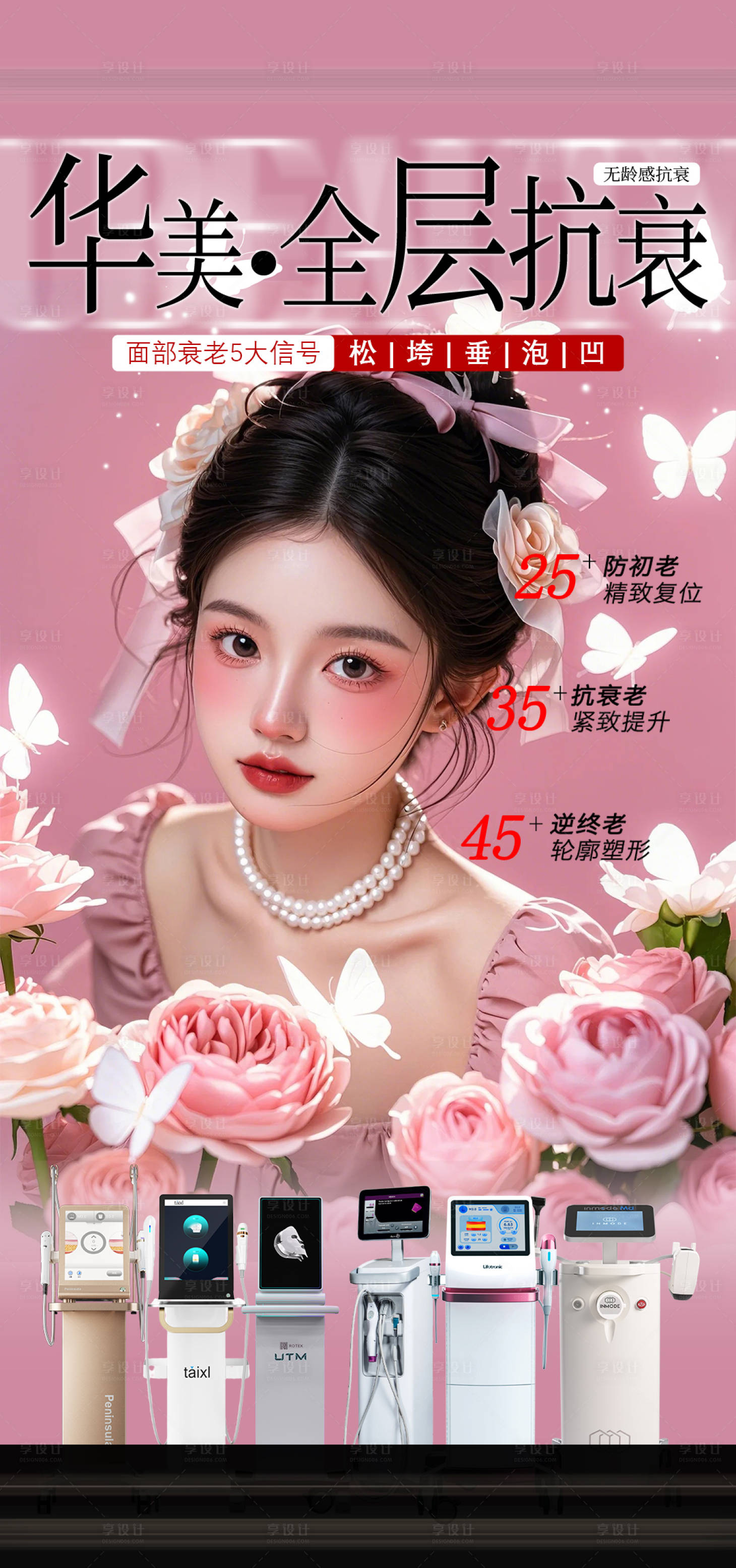 源文件下載【享設計】搜索編號：13460029034586831【醫美全層儀器抗衰海報】