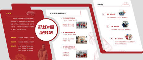 红色党建展厅文化墙立面设计