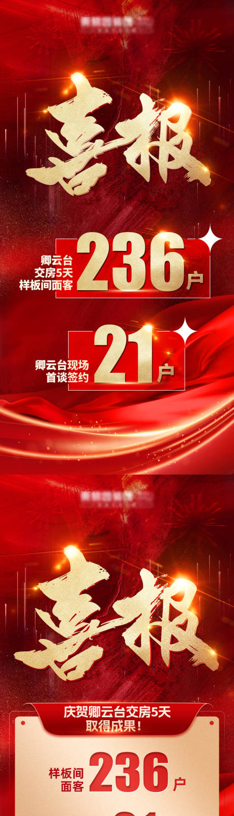 源文件下載【享設計】搜索編號：35340028672224547【喜報戰報紅金海報】