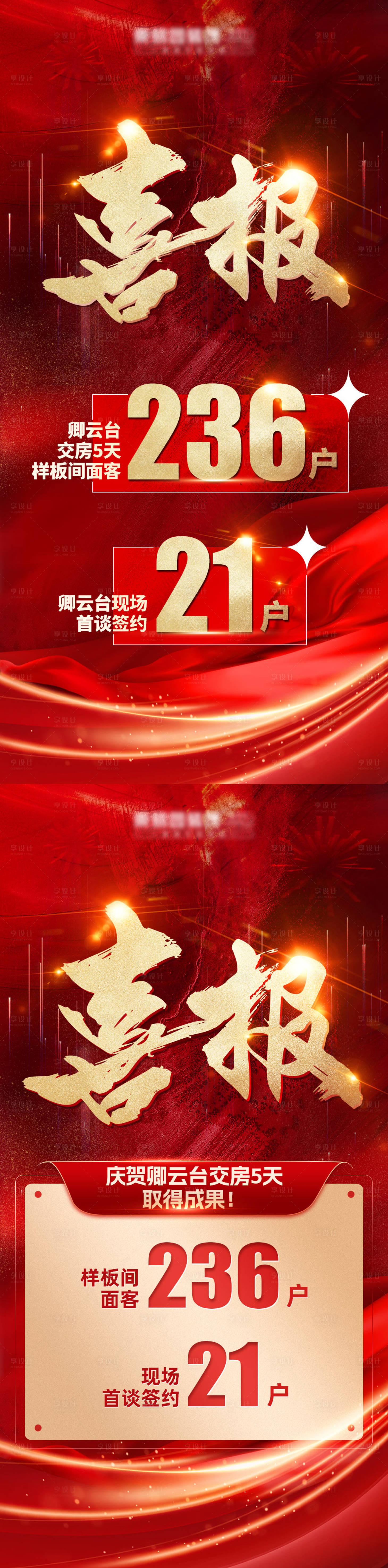 源文件下載【享設計】搜索編號：35340028672224547【喜報戰報紅金海報】