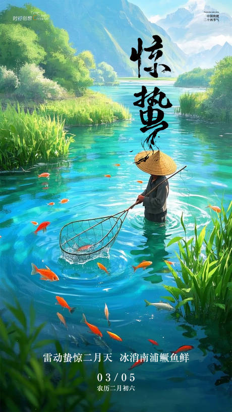 源文件下載【享設(shè)計】搜索編號：71400029075969456【驚蟄海報】