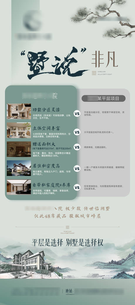 源文件下载【别墅价值点对比海报】编号：89870028969351691