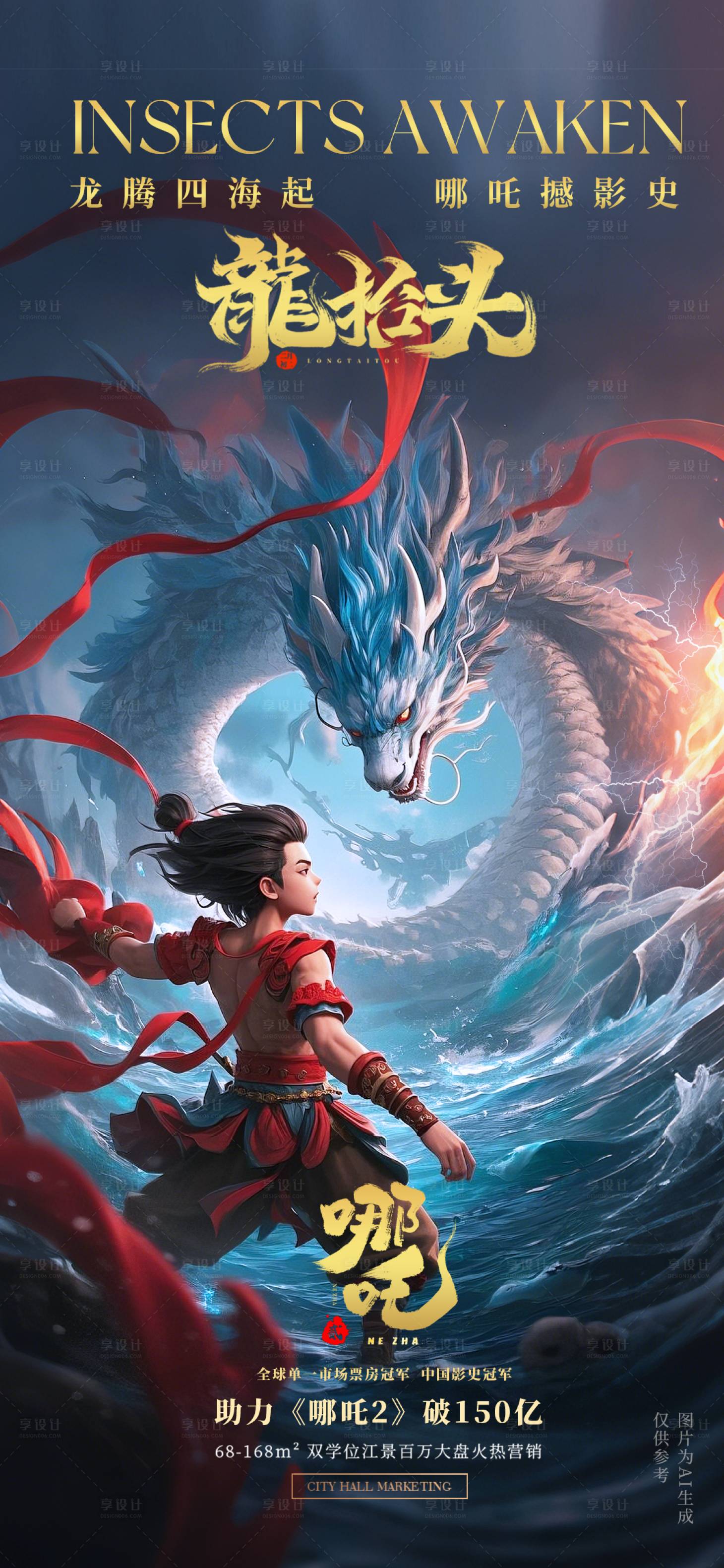 源文件下載【享設(shè)計(jì)】搜索編號：87990029000452778【龍?zhí)ь^哪吒熱點(diǎn)海報(bào)】