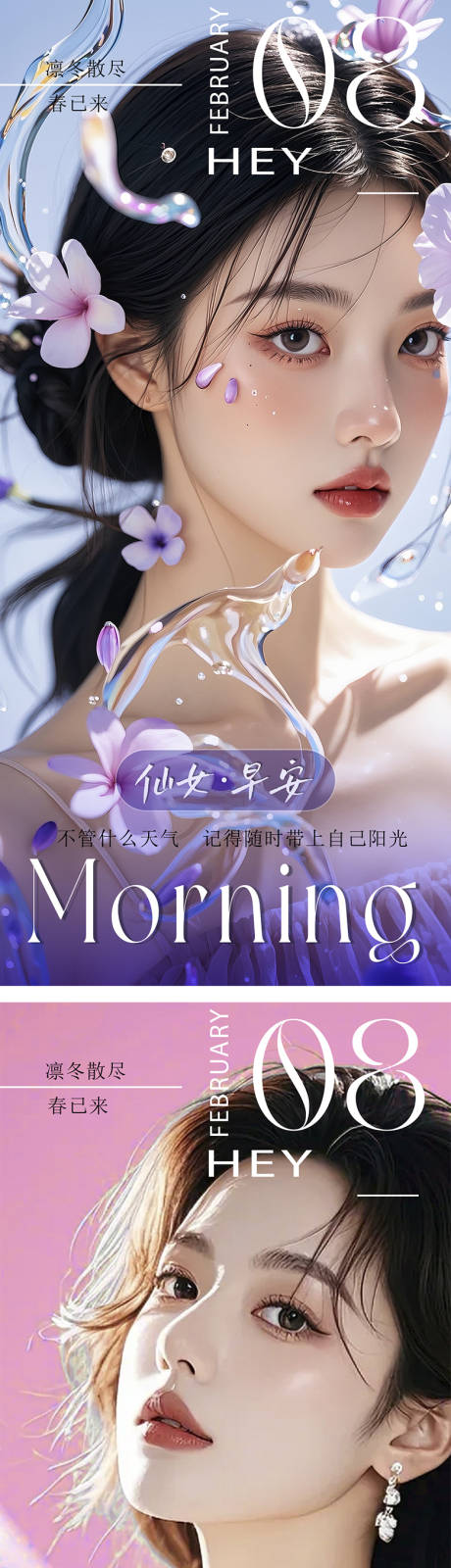 源文件下载【医美早安图系列海报医美海报美业宣传图】编号：11740028800468943