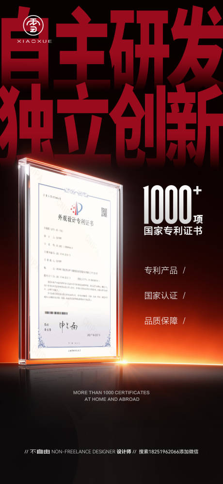 源文件下载【专利证书海报】编号：80000029054542890