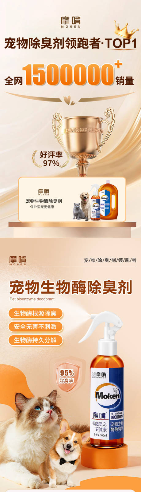 源文件下載【享設計】搜索編號：28500028838611095【寵物除臭劑電商詳情頁】