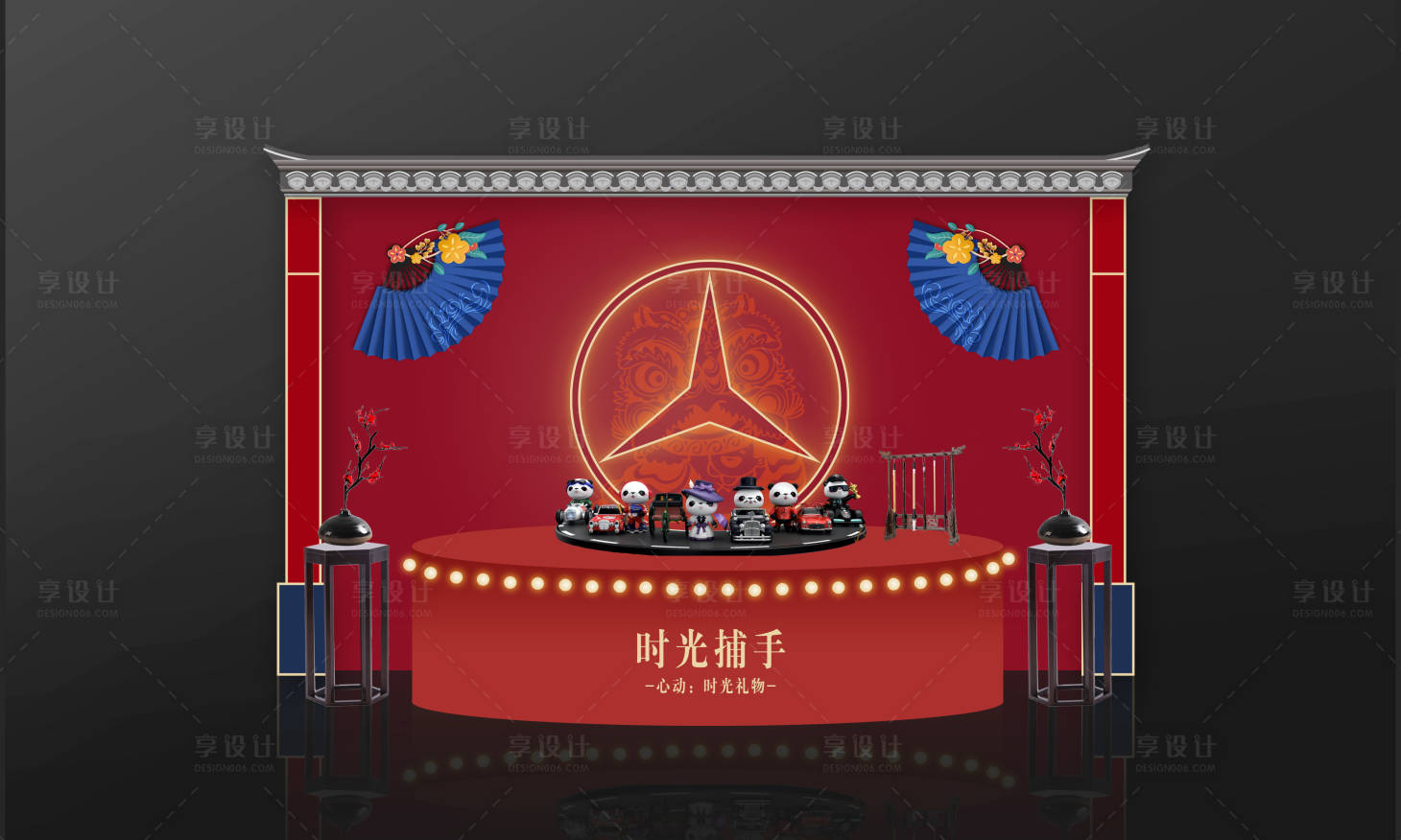 源文件下載【享設計】搜索編號：49490029067005743【新中式品牌展示背景墻】